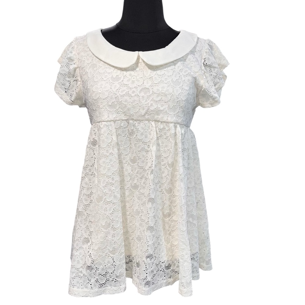 Sorridere Cream Lace Victorian Top Blouse size Large